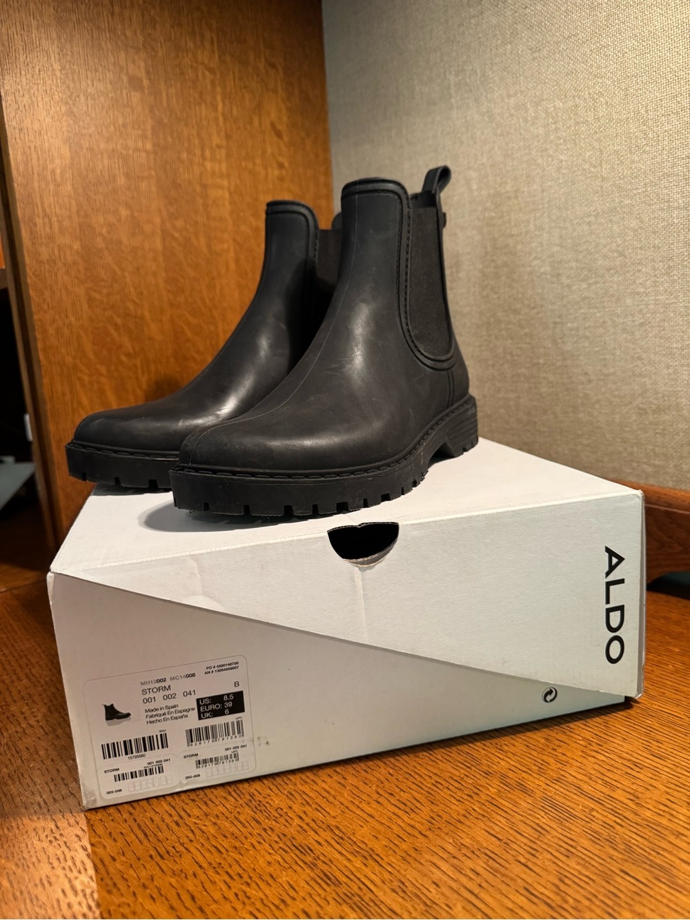 Aldo Black Women's Chelsea Lug Combat Boots